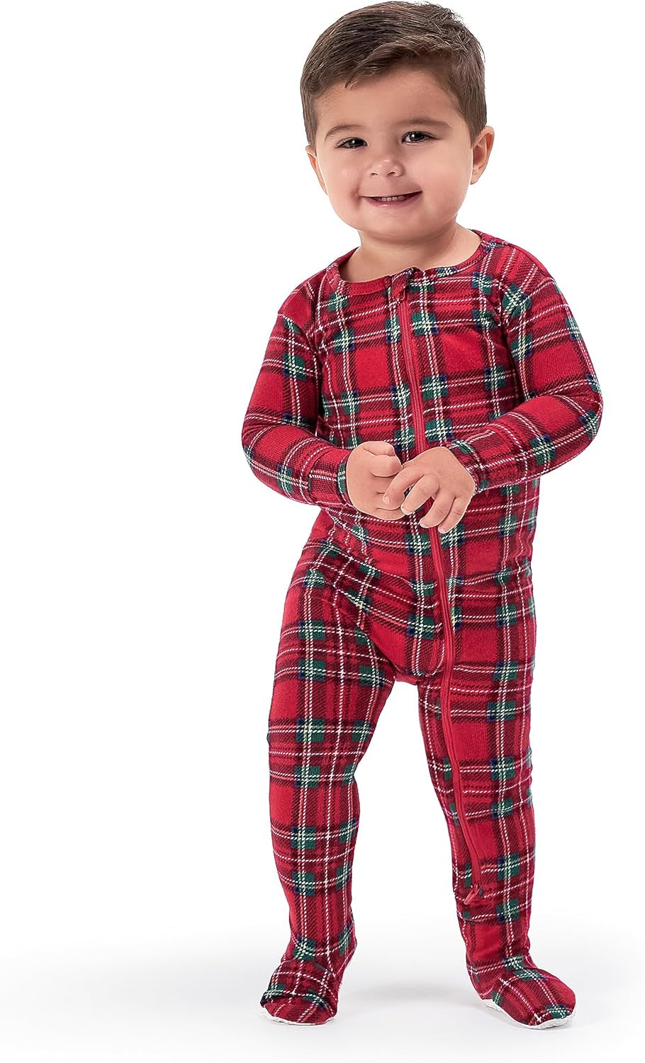 Holiday Family Matching Pajamas, Men'S 2-Piece, Red Stewart Plaid, Large
