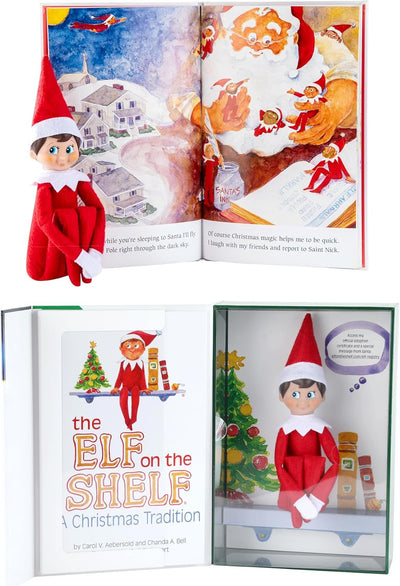 : a Christmas Tradition - Boy Scout Elf with Blue Eyes - Includes Artfully Illustrated Storybook, Keepsake Box and Official Adoption Certificate
