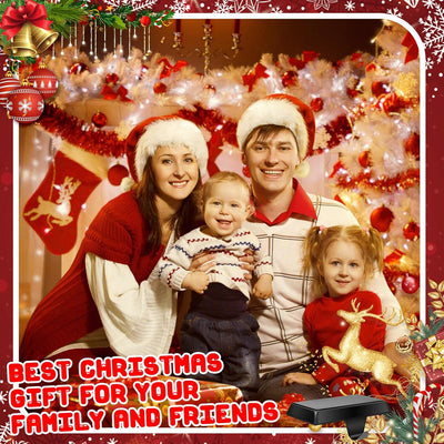 6 Pack Metal Christmas Stocking Holders for Mantle Heavy Duty Stocking Hangers Stocking Hook Christmas Ornaments for Counter Tables Window Fireplace Mantle Decoration (Black)