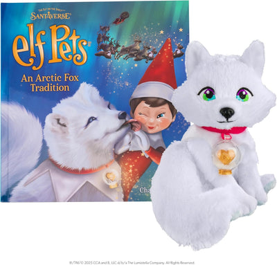 Elf Pets: an Arctic Fox Tradition - Huggable Elf Pet Arctic Fox Stuffed Animal - Includes Beautifully Illustrated Hardbound Storybook, Mini Snow Globe Charm and Official Adoption Certificate.
