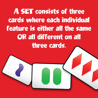 SET Enterprises SET - the Family Card Game of Visual Perception - Race to Find the Matches, for Ages 8+,81 Cards, Rules Included