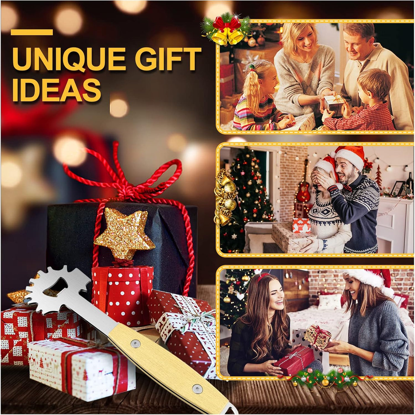 BBQ Grill Scraper, Stocking Stuffers for Men, Bristlefree Safe BBQ Scraper Fits Any Grilling Grate or Smoker Cleaning Tool and Kitchen Gadgets,Ideal Gifts for Christmas Men Dad Husband Fathers Day…