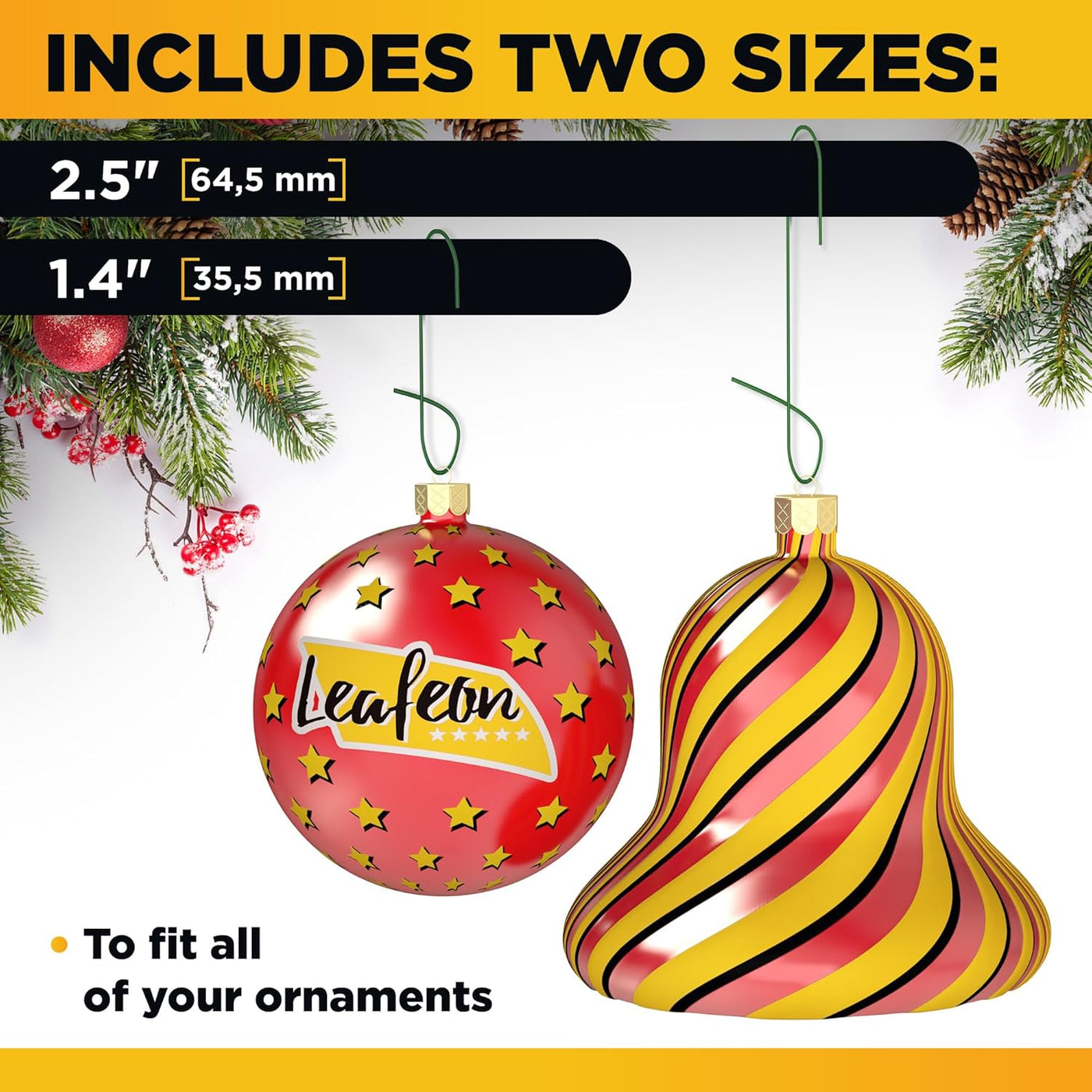 150 Pack Ornament Hooks for Christmas – Essential Christmas Ornament Hangers – Perfect Xmas Ornament Hangers for Tree Decoration (Green)