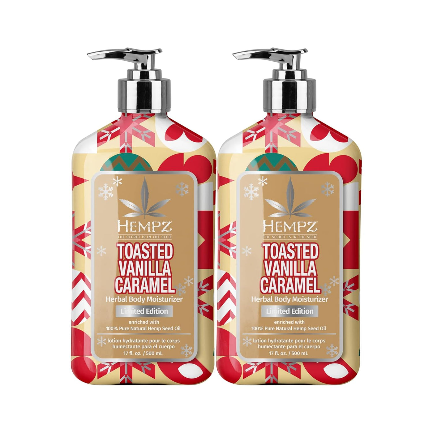 Mini Sweet Treats, Holiday Lotion Gift Set, Vanilla Caramel and Crushed Peppermint Mini Body Lotion, 2.25 Oz