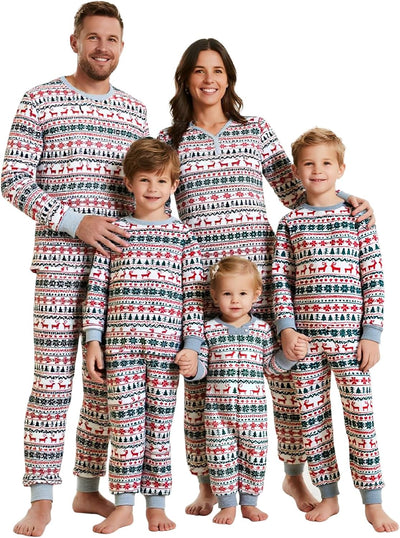 Family Christmas Pajamas Matching Sets, Christmas Pjs Long Sleeves Sleepwaear Holiday Family Loungewear Sets