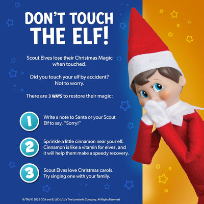 : a Christmas Tradition - Boy Scout Elf with Blue Eyes - Includes Artfully Illustrated Storybook, Keepsake Box and Official Adoption Certificate
