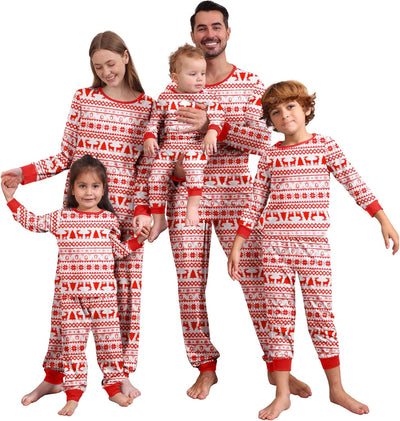 Family Christmas Pajamas Matching Sets, Christmas Pjs Long Sleeves Sleepwaear Holiday Family Loungewear Sets