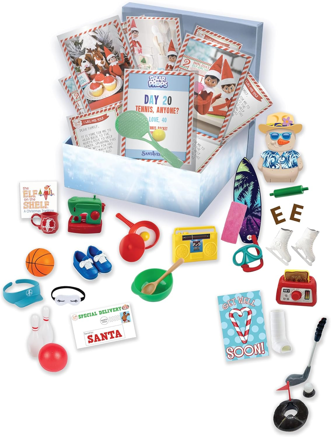 24-Day Super Set Official  Ideas for 24 Days of Elf Magic - 80+ Props, Magifreez Standing Pants and Calendar - for Ages 3 Years and up Scout Elf Not Included