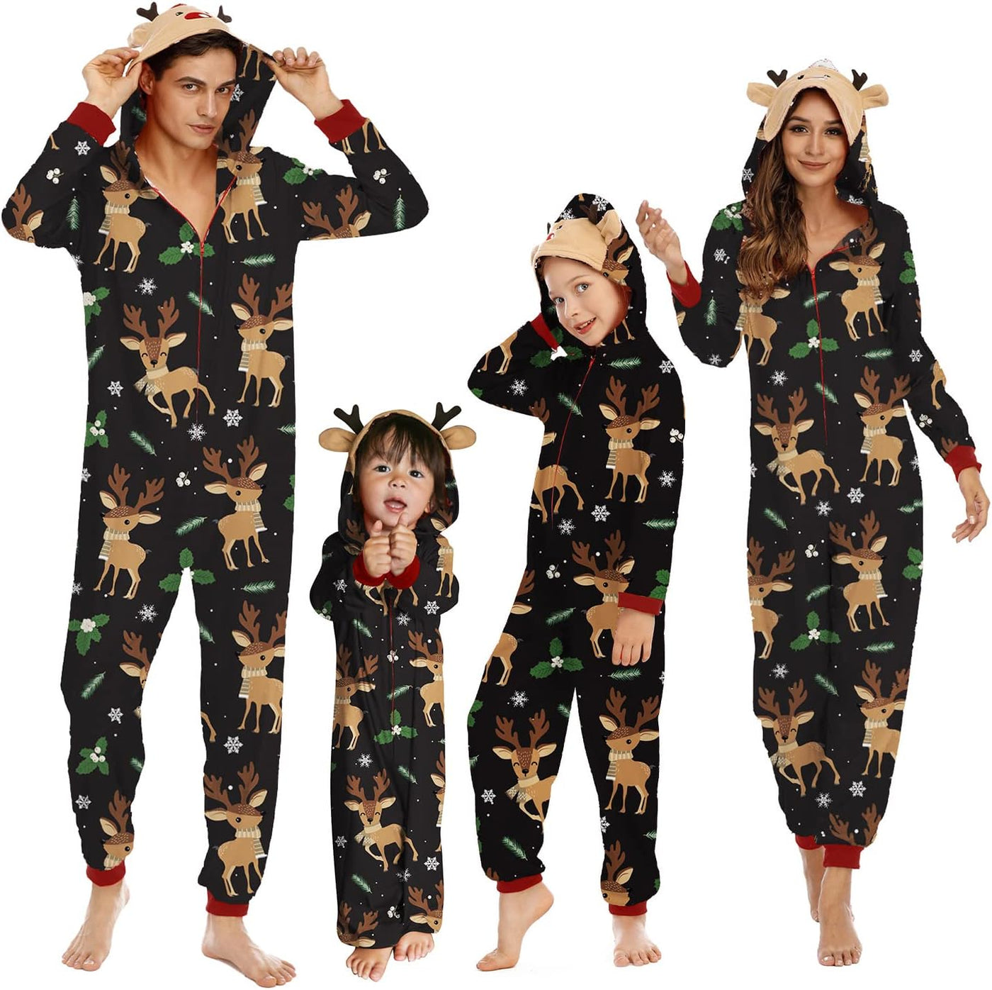 Family Christmas Pajamas Matching Sets, Christmas Pjs Long Sleeves Sleepwaear Holiday Family Loungewear Sets