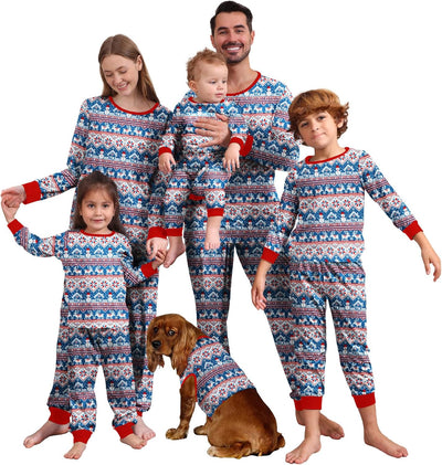 Family Christmas Pajamas Matching Sets, Christmas Pjs Long Sleeves Sleepwaear Holiday Family Loungewear Sets