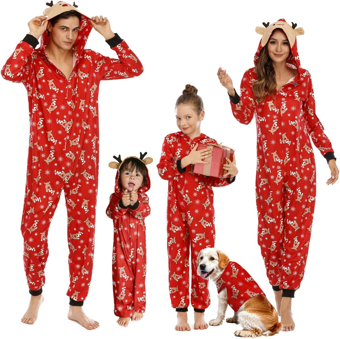 Family Christmas Pajamas Matching Sets, Christmas Pjs Long Sleeves Sleepwaear Holiday Family Loungewear Sets