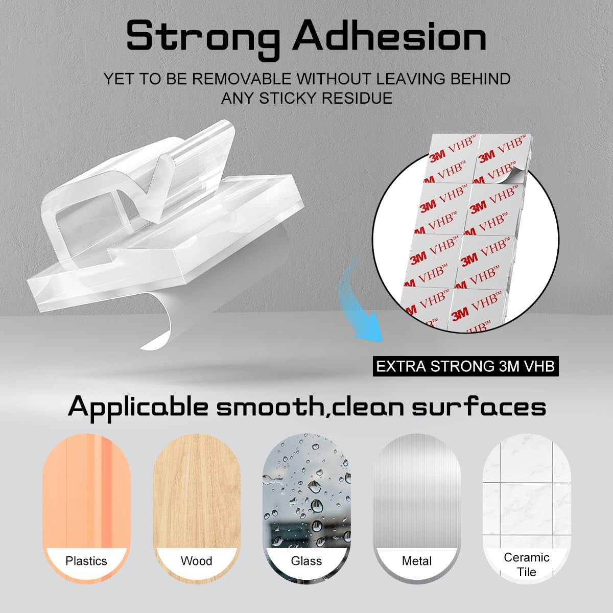 60Pcs Christmas Light Clips, Hooks for Outdoor String Lights Clips, Adhesive Cord Organizer Hooks, Sticky Wire Holder for Hanging Christmas Lights, Wall Cable, Fairy Lights (Clear, Small)