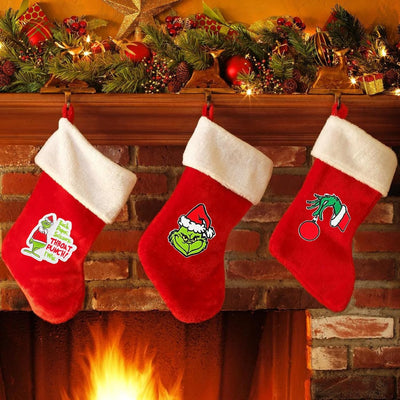 9Pcs Christmas Iron on Patches, Embroidered Sew Applique Repair Patch for T-Shirts Hats Backpacks Clothing, Sew On/Iron on Patch Applique for Christmas Decoration DIY Accessories (Green)