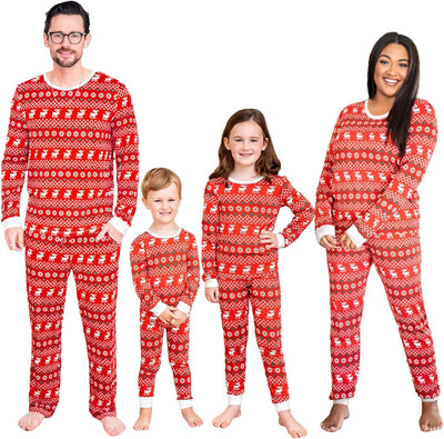 Family Christmas Pajamas Matching Sets, Christmas Pjs Long Sleeves Sleepwaear Holiday Family Loungewear Sets