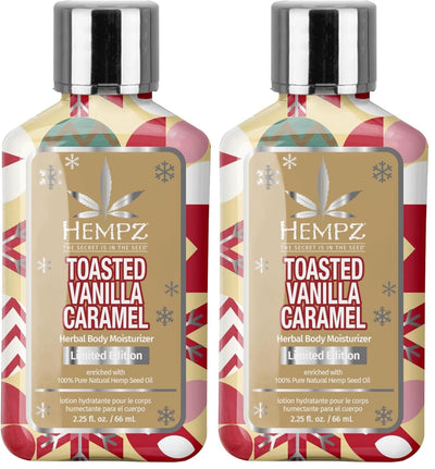 Mini Sweet Treats, Holiday Lotion Gift Set, Vanilla Caramel and Crushed Peppermint Mini Body Lotion, 2.25 Oz
