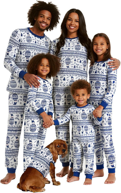 Family Christmas Pajamas Matching Sets, Christmas Pjs Long Sleeves Sleepwaear Holiday Family Loungewear Sets