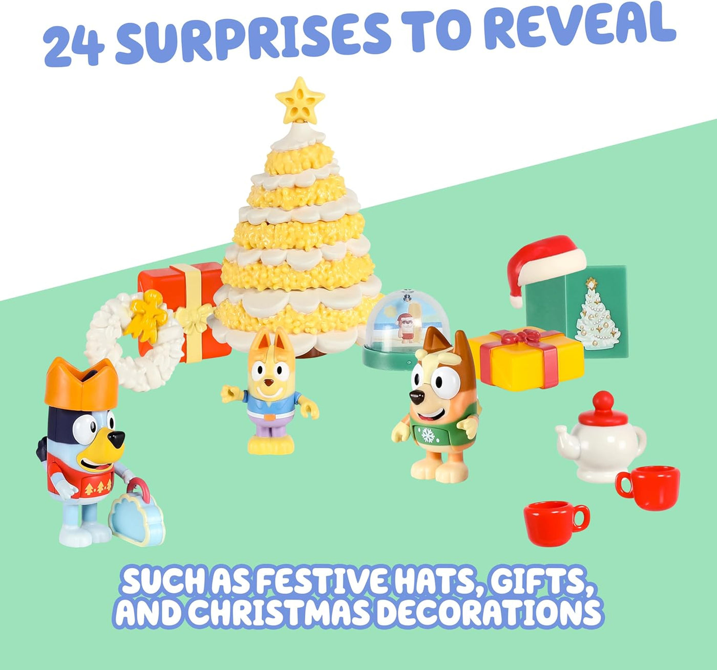 Advent Calendar Pack Toys for Girls and Boys, 24 Days of Surprises, Kids 2025 Advent Calendar W/Accessories, Stickers & Mini Christmas Tree