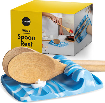 Red the Crab Silicone Utensil Rest - Kitchen Gifts, Silicone Spoon Rest for Stove Top - Heat-Resistant Kitchen and Grill Utensil Holder - Non-Slip Spoon Holder Stove Organizer, Steam Releaser