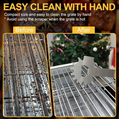 BBQ Grill Scraper, Stocking Stuffers for Men, Bristlefree Safe BBQ Scraper Fits Any Grilling Grate or Smoker Cleaning Tool and Kitchen Gadgets,Ideal Gifts for Christmas Men Dad Husband Fathers Day…