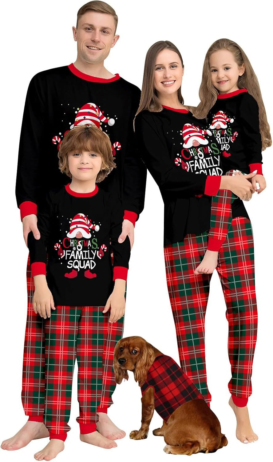 Family Christmas Pajamas Matching Sets, Christmas Pjs Long Sleeves Sleepwaear Holiday Family Loungewear Sets