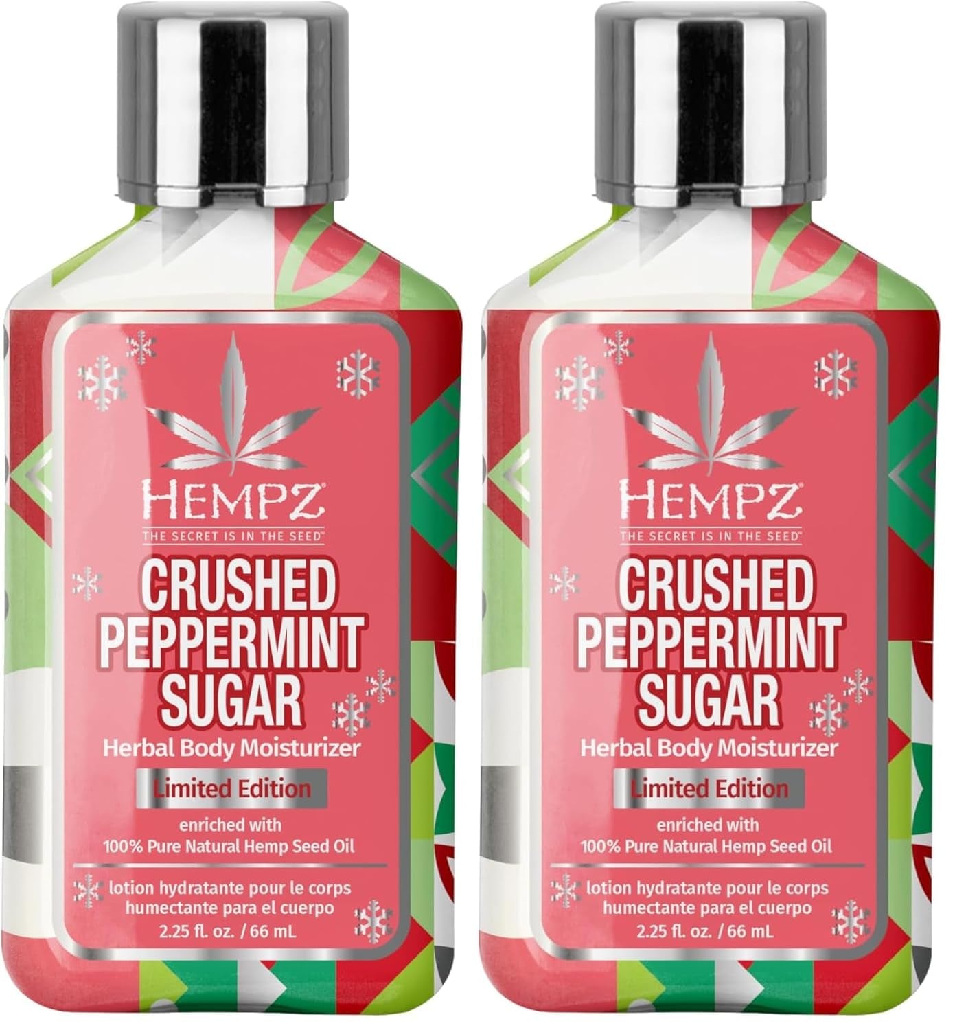Mini Sweet Treats, Holiday Lotion Gift Set, Vanilla Caramel and Crushed Peppermint Mini Body Lotion, 2.25 Oz