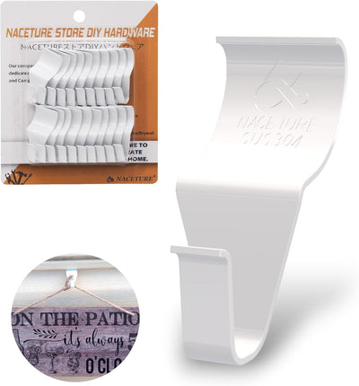 Vinyl Siding Hooks 20 Pack Heavy Duty Siding Clips Vinyl Siding Hanger for Hanging on Patio, No Hole Need Command Outdoor Hook Hang to Decor Wreath Things