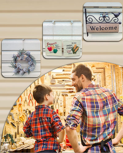 Vinyl Siding Hooks 20 Pack Heavy Duty Siding Clips Vinyl Siding Hanger for Hanging on Patio, No Hole Need Command Outdoor Hook Hang to Decor Wreath Things