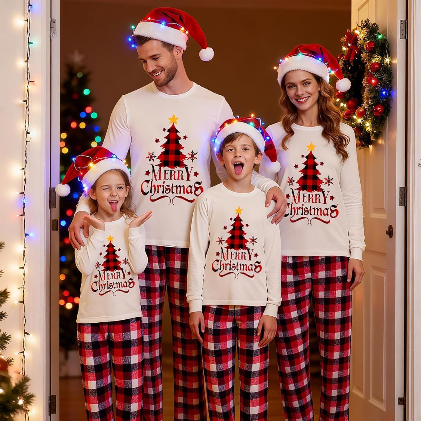 Christmas Pajamas for Family, Xmas Pajamas Family Christmas Pjs Matching Sets Holiday Nightwear Jammies