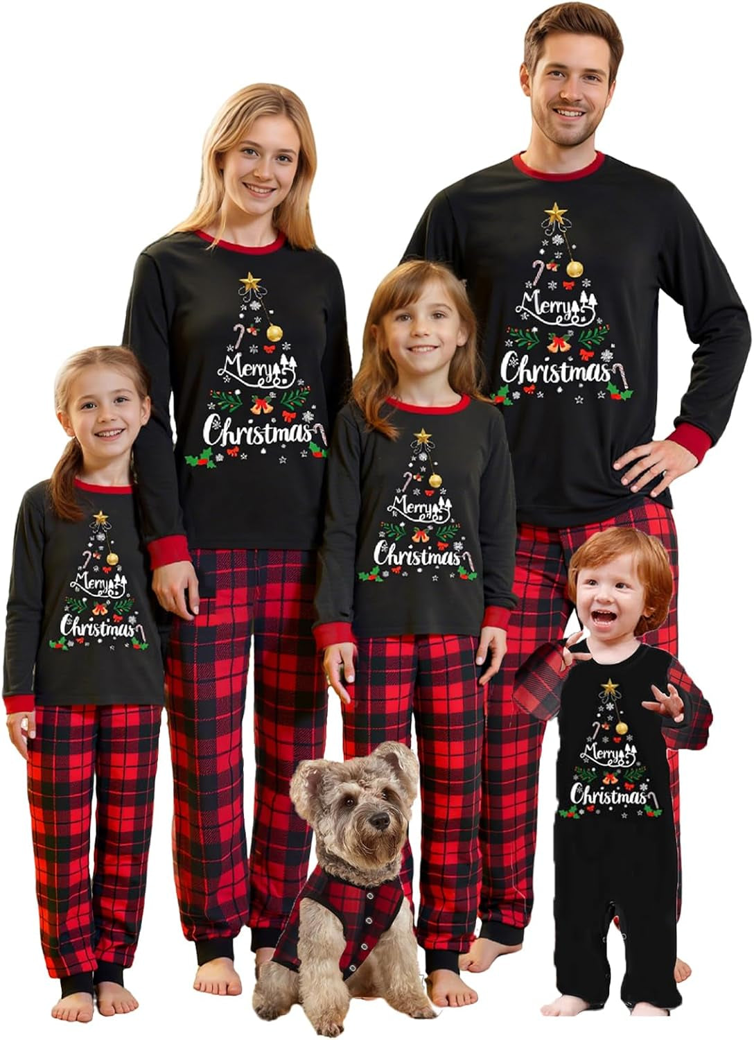 Christmas Pajamas for Family, Xmas Pajamas Family Christmas Pjs Matching Sets Holiday Nightwear Jammies