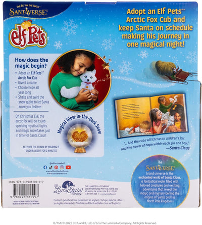 Elf Pets: an Arctic Fox Tradition - Huggable Elf Pet Arctic Fox Stuffed Animal - Includes Beautifully Illustrated Hardbound Storybook, Mini Snow Globe Charm and Official Adoption Certificate.