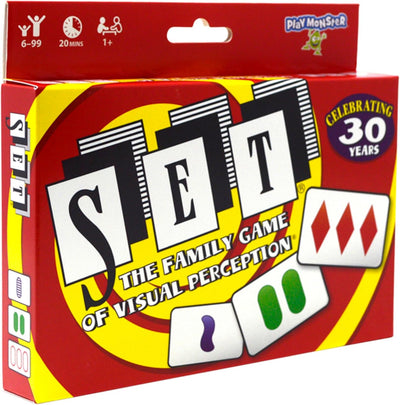 SET Enterprises SET - the Family Card Game of Visual Perception - Race to Find the Matches, for Ages 8+,81 Cards, Rules Included