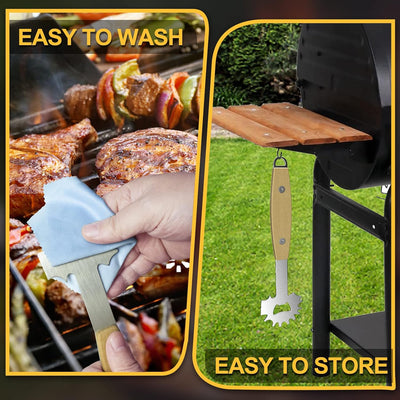 BBQ Grill Scraper, Stocking Stuffers for Men, Bristlefree Safe BBQ Scraper Fits Any Grilling Grate or Smoker Cleaning Tool and Kitchen Gadgets,Ideal Gifts for Christmas Men Dad Husband Fathers Day…