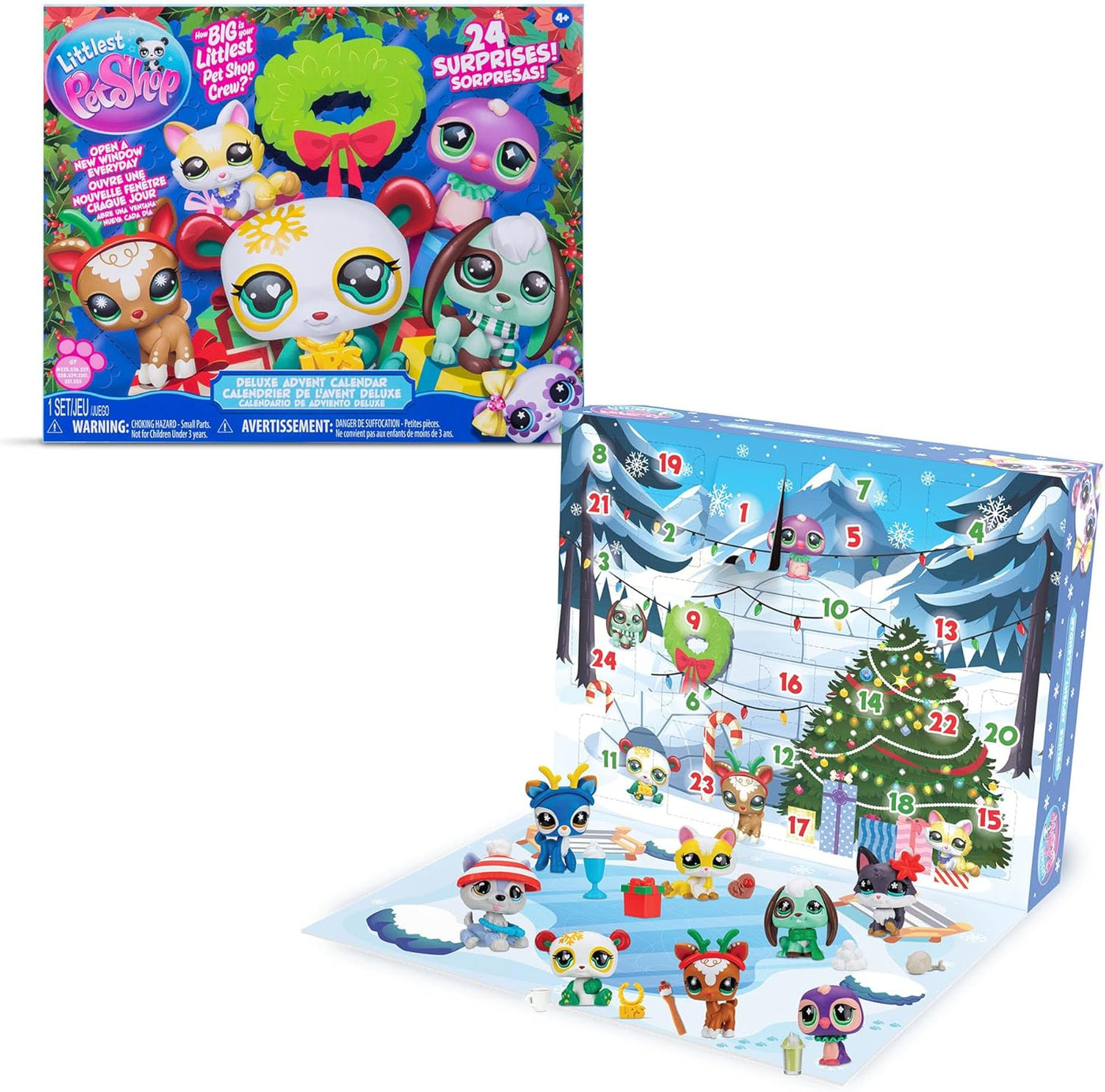 - Deluxe Holiday Calendar - Series 4 Advent Calendar -Gen 7 Authentic LPS Bobble Head Toy Figure, Collectible Toy Animal, Ages 4+