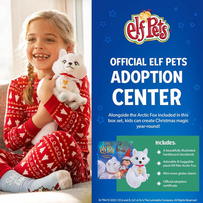 Elf Pets: an Arctic Fox Tradition - Huggable Elf Pet Arctic Fox Stuffed Animal - Includes Beautifully Illustrated Hardbound Storybook, Mini Snow Globe Charm and Official Adoption Certificate.