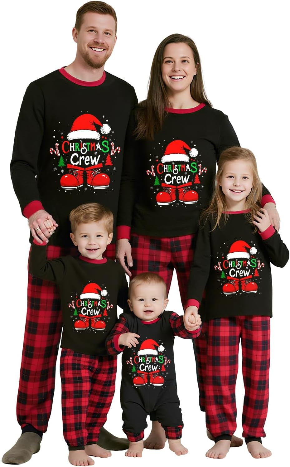 Family Christmas Pajamas Matching Sets, Christmas Pjs Long Sleeves Sleepwaear Holiday Family Loungewear Sets
