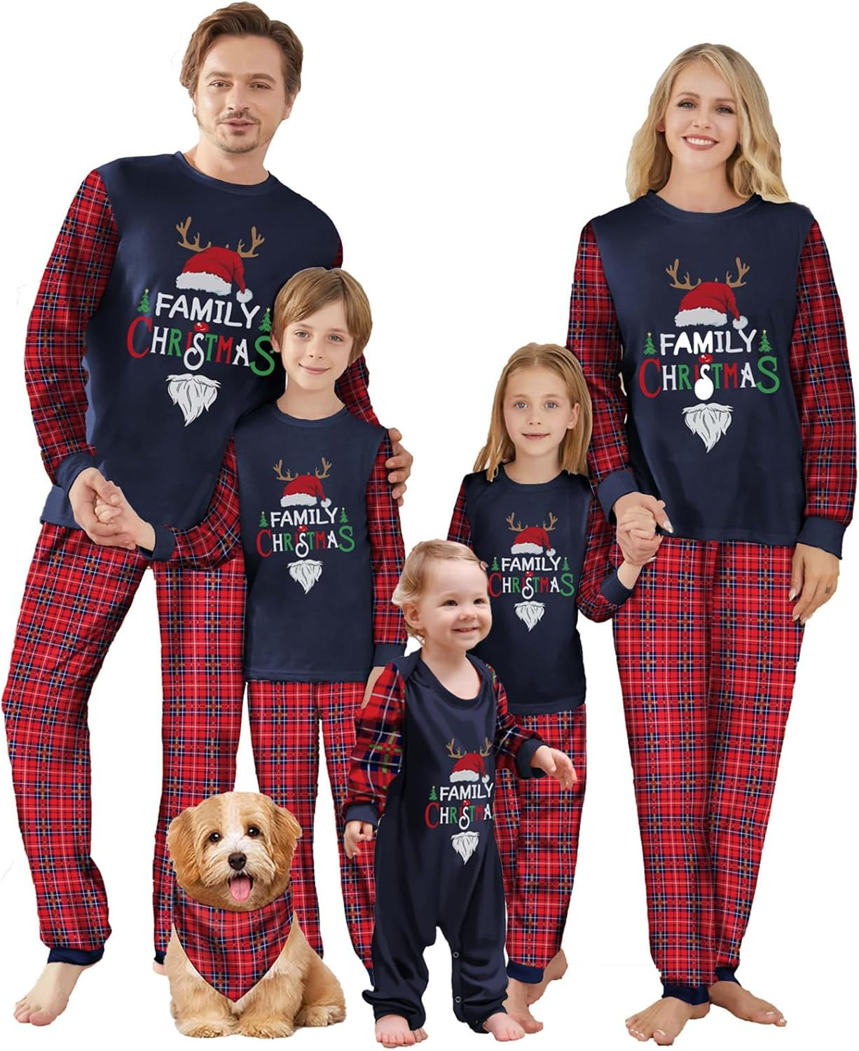 Christmas Pajamas for Family, Xmas Pajamas Family Christmas Pjs Matching Sets Holiday Nightwear Jammies