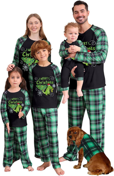 Family Christmas Pajamas Matching Sets, Christmas Pjs Long Sleeves Sleepwaear Holiday Family Loungewear Sets