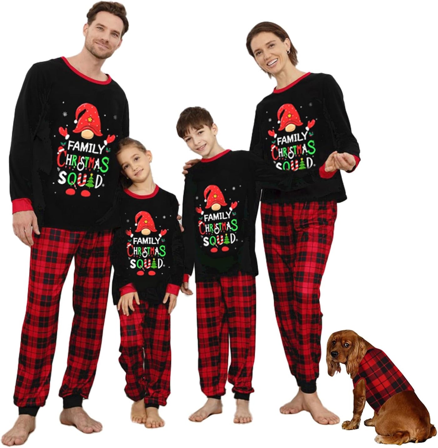 Family Christmas Pajamas Matching Sets, Christmas Pjs Long Sleeves Sleepwaear Holiday Family Loungewear Sets