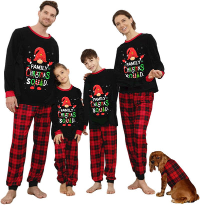 Family Christmas Pajamas Matching Sets, Christmas Pjs Long Sleeves Sleepwaear Holiday Family Loungewear Sets