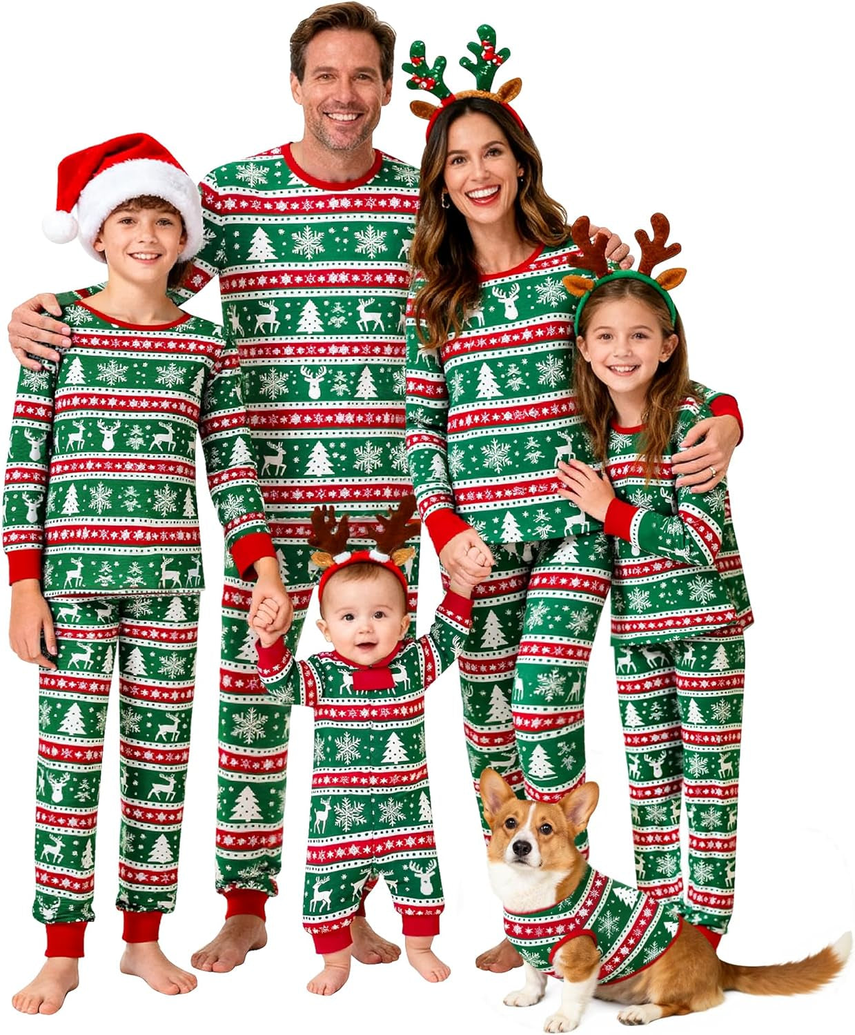 Family Christmas Pajamas Matching Sets, Christmas Pjs Long Sleeves Sleepwaear Holiday Family Loungewear Sets