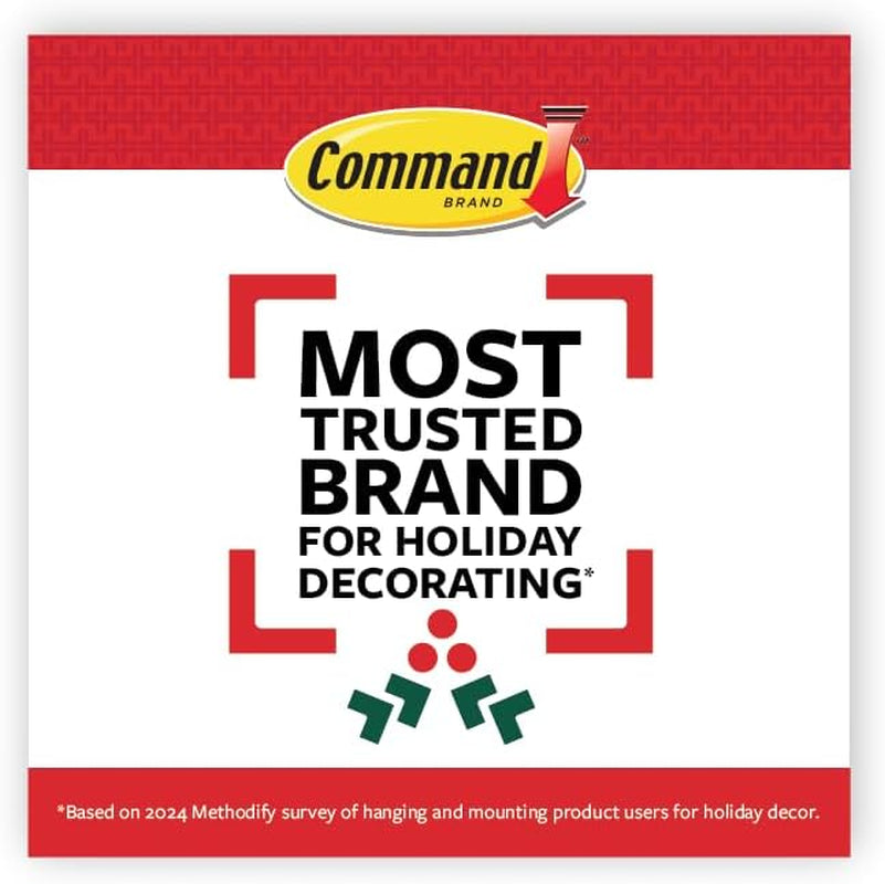 Medium Clear Wire Toggle Hooks,10 Wall Hooks and 12  Strips, Damage-Free Hanging with Adhesive, Great for Hanging Christmas Decorations, Holds up to 2 Lb