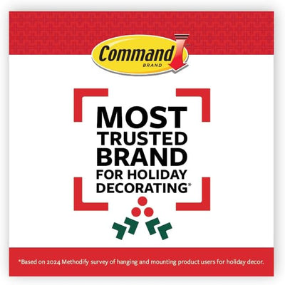 Medium Clear Wire Toggle Hooks,10 Wall Hooks and 12  Strips, Damage-Free Hanging with Adhesive, Great for Hanging Christmas Decorations, Holds up to 2 Lb