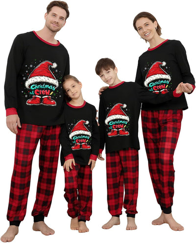 Family Christmas Pajamas Matching Sets, Christmas Pjs Long Sleeves Sleepwaear Holiday Family Loungewear Sets