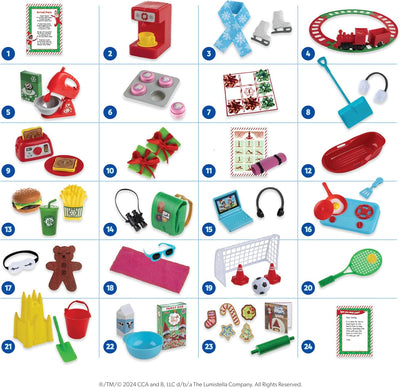 24-Day Ultimate Kit – Official Elf Accessories with 70+ Props, Idea Cards, and Backdrops – Easy Elf on the Shelf Ideas for Kids – Christmas Decorations – Scout Elf Not Included.