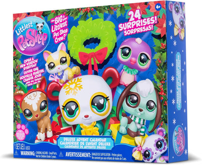 - Deluxe Holiday Calendar - Series 4 Advent Calendar -Gen 7 Authentic LPS Bobble Head Toy Figure, Collectible Toy Animal, Ages 4+