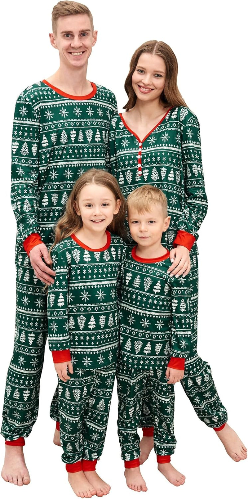 Family Christmas Pajamas Matching Sets, Christmas Pjs Long Sleeves Sleepwaear Holiday Family Loungewear Sets