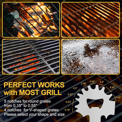 BBQ Grill Scraper, Stocking Stuffers for Men, Bristlefree Safe BBQ Scraper Fits Any Grilling Grate or Smoker Cleaning Tool and Kitchen Gadgets,Ideal Gifts for Christmas Men Dad Husband Fathers Day…