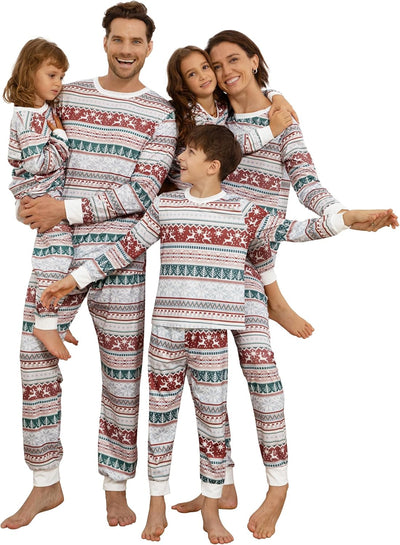 Family Christmas Pajamas Matching Sets, Christmas Pjs Long Sleeves Sleepwaear Holiday Family Loungewear Sets