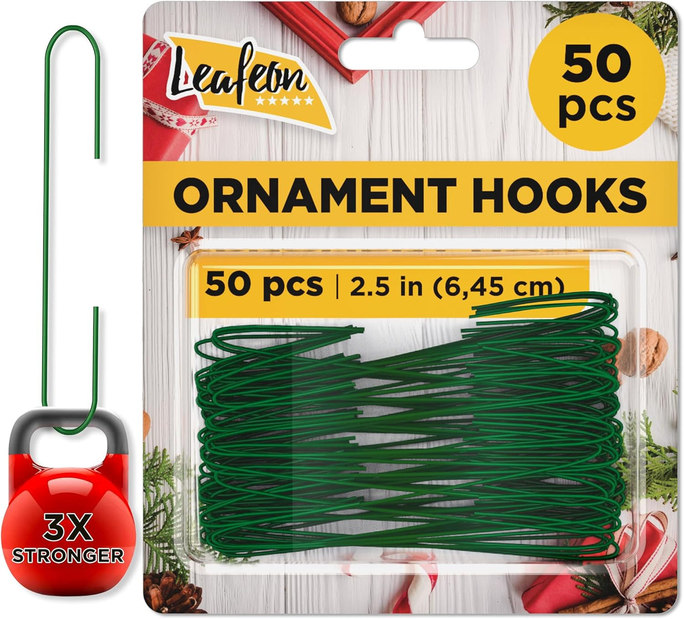 150 Pack Ornament Hooks for Christmas – Essential Christmas Ornament Hangers – Perfect Xmas Ornament Hangers for Tree Decoration (Green)