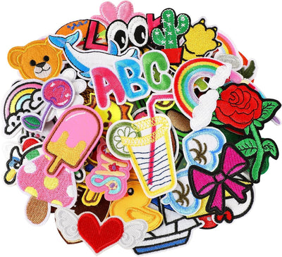 60Pcs Christmas Iron on Patches Random Assorted Styles Xmas Embroidered Sew Applique Repair Patch Santa Claus Christmas Tree Wreath Snowman Elk Angel Reindeer Candy Cane DIY Crafts for Clothing